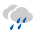 muy nuboso con lluvia Icono de muy nuboso con lluvia