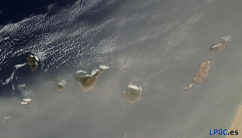 Vista de los cielos de Canarias el 07 de Septiembre de 2025 desde el satélite 4.